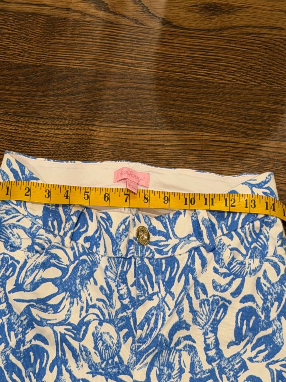 Lilly Pulitzer Blue White Lobster Crab Nautical Nantucket Print Pants Size 2 - Picture 5 of 6